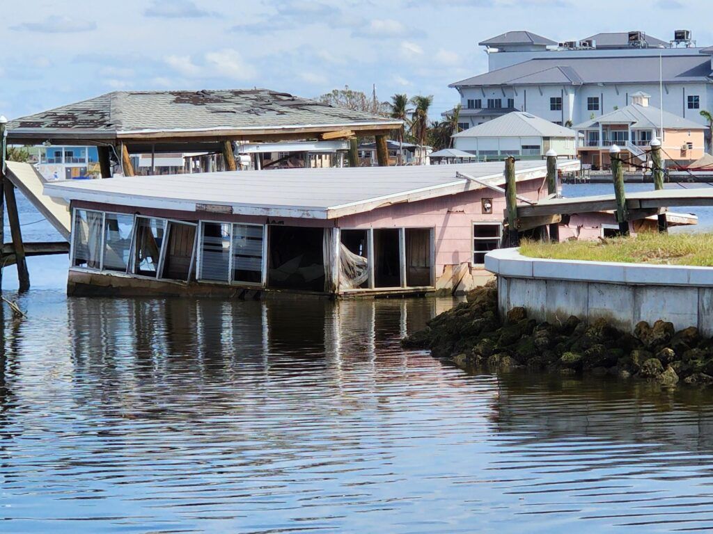Storm-damaged South Florida property documented for an insurance claim